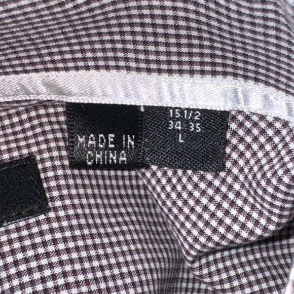 Theory S Marco Button Front Shirt Men's Size L Red Parkton Plaid Collared L/S - Picture 5 of 6